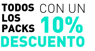 descuento del 10% en todos los packs